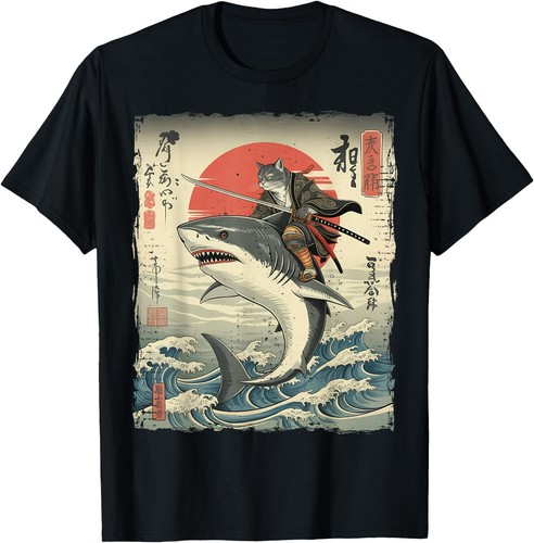 Funny cat riding shark - funny,