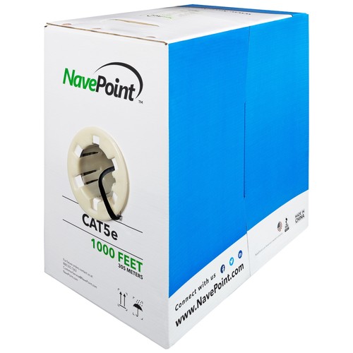 Cat5e 1000ft black - cat5e,